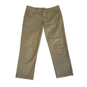 J. Crew Waverly Chino City Fit Crop Pant Olive Size 4 #1757